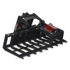Skid Steer Rock Skeleton Grapple 84" Wide,Tine 1/2" Grade 50 Steel, Plug & Go