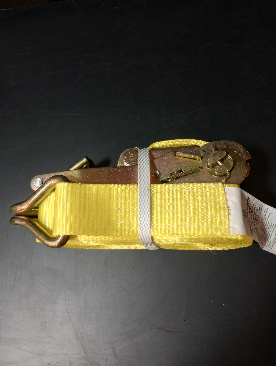 BOXER RATCHET TIEDOWN 2" x 27' W/TWIN "J" HOOKS B/S 10000 LBS. WLL 3333 LBS.