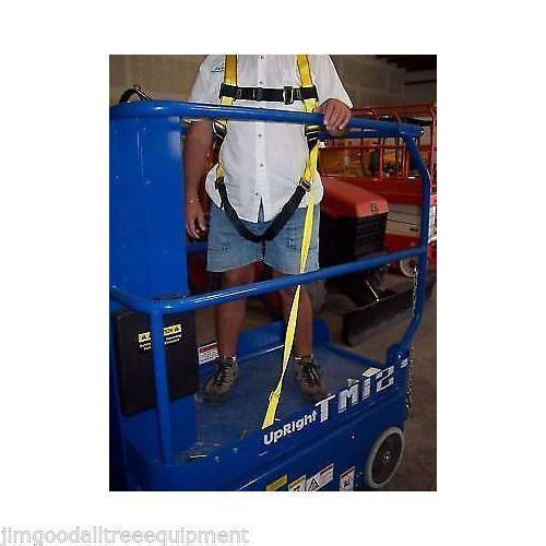 AERIAL WORK PLATFORM HARNESS BY MSA W/LANYARD OSHA REQUIREMENT FOR ALL LIFTS