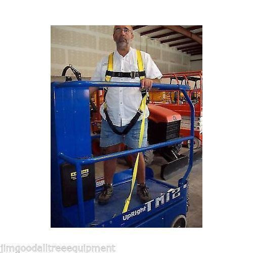 AERIAL WORK PLATFORM HARNESS BY MSA W/LANYARD OSHA REQUIREMENT FOR ALL LIFTS