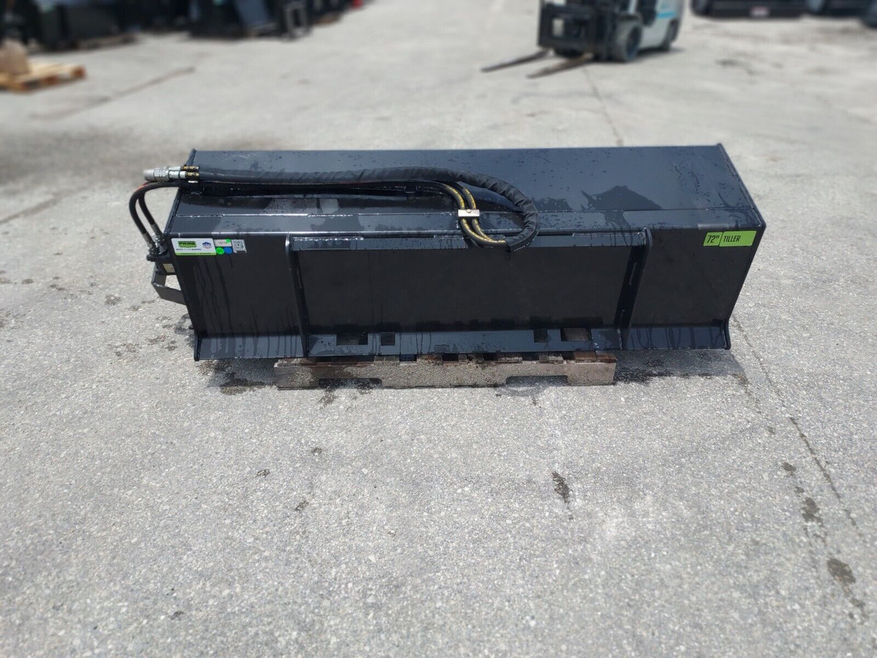 72" Skid Steer Rototiller Attachment,Bi-Directional,15-25GPM, Adjustable 6"Depth