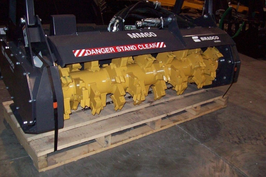 Bradco MM60 Mulcher for HI Flow Skid Steers,60" Revers Claw Teeth,5 In Stock,NEW