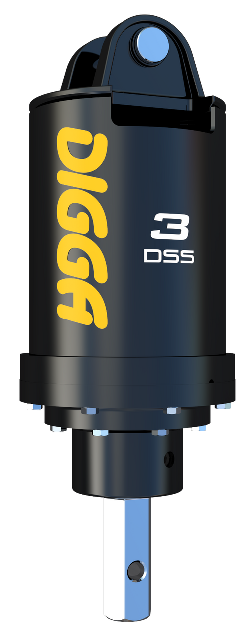 Digga Skid Steer Auger Drive for Skid Steers,3300 Ft Lb Force,w/12"Rock ComboBit