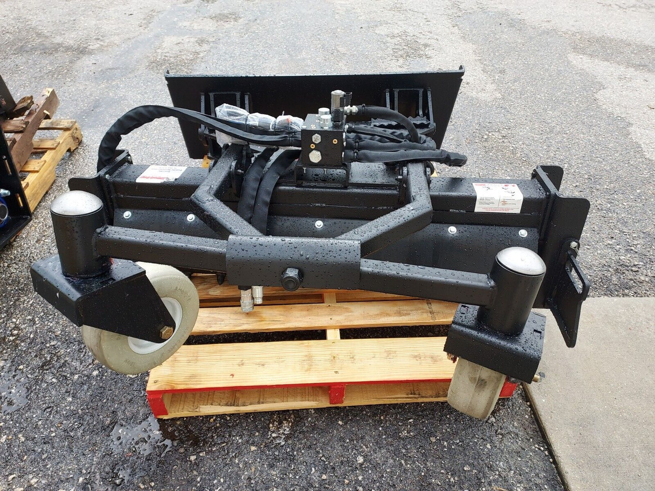 Jenkins 48" Power Rake w Hydraulic Angle,Fits Bobcat MT Series Mini Loaders