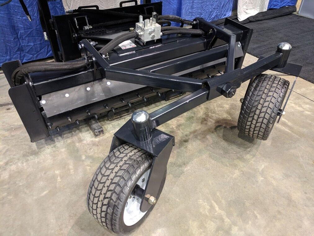 JENKINS 72" LANDSCAPE RAKE POWER ANGLE EATON DRIVE MOTOR W/ CAT 14 PIN HARNESS