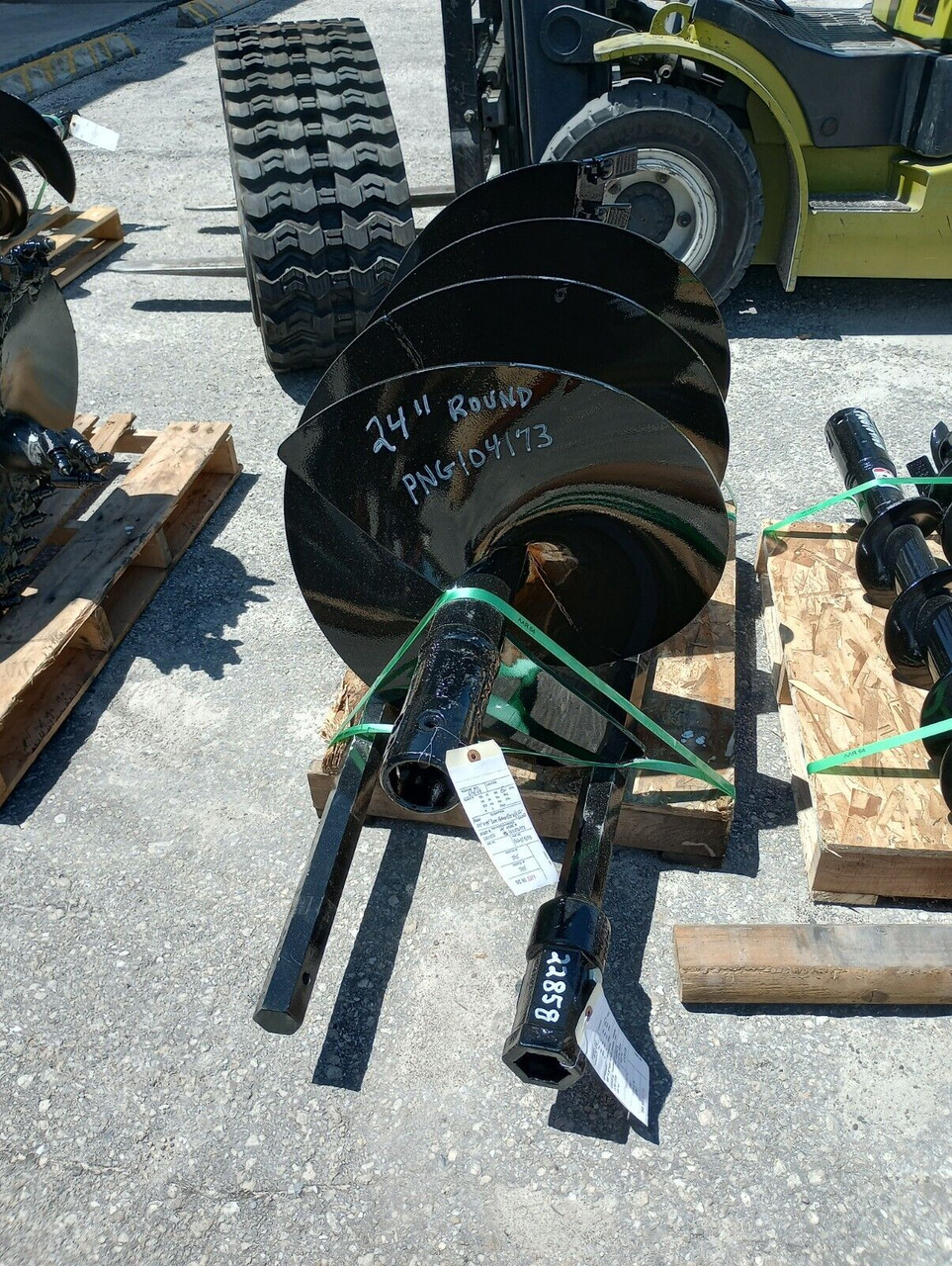 PENGO 24" x 4' HDF DIRT AUGER BIT W/2.56" ROUND FITS ALL 2.56" ROUND AUGER DRIVE