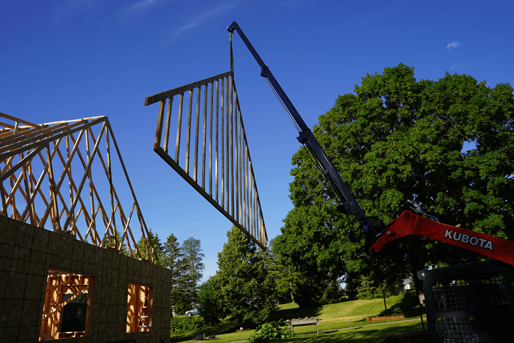 Prime Telescopic Truss Boom for Skid Steers, 350Lb Fully Out, 30' Max on loader