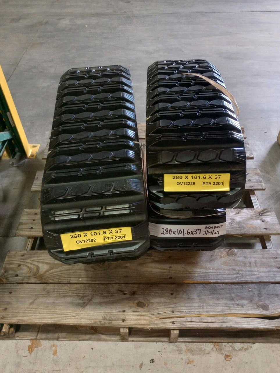 RUBBER TRACKS (SET OF 2) FITS TEREX PT30 R070T ASV 280x101.6x37