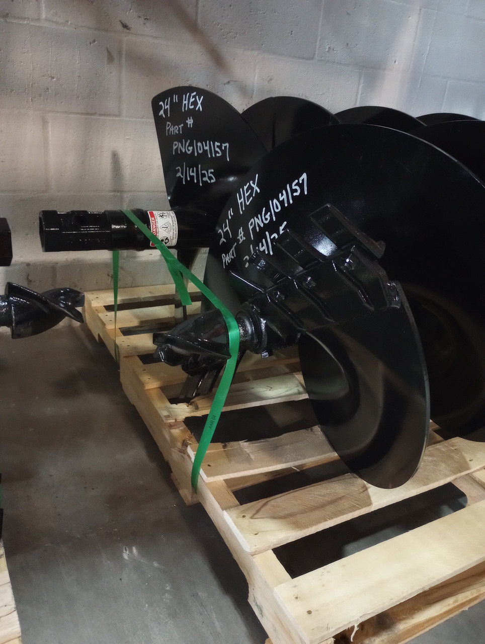 PENGO 24" x 4' HDF DIRT AUGER BIT W/2" HEX FITS ALL 2" HEX AUGERS DIGGA BOBCAT