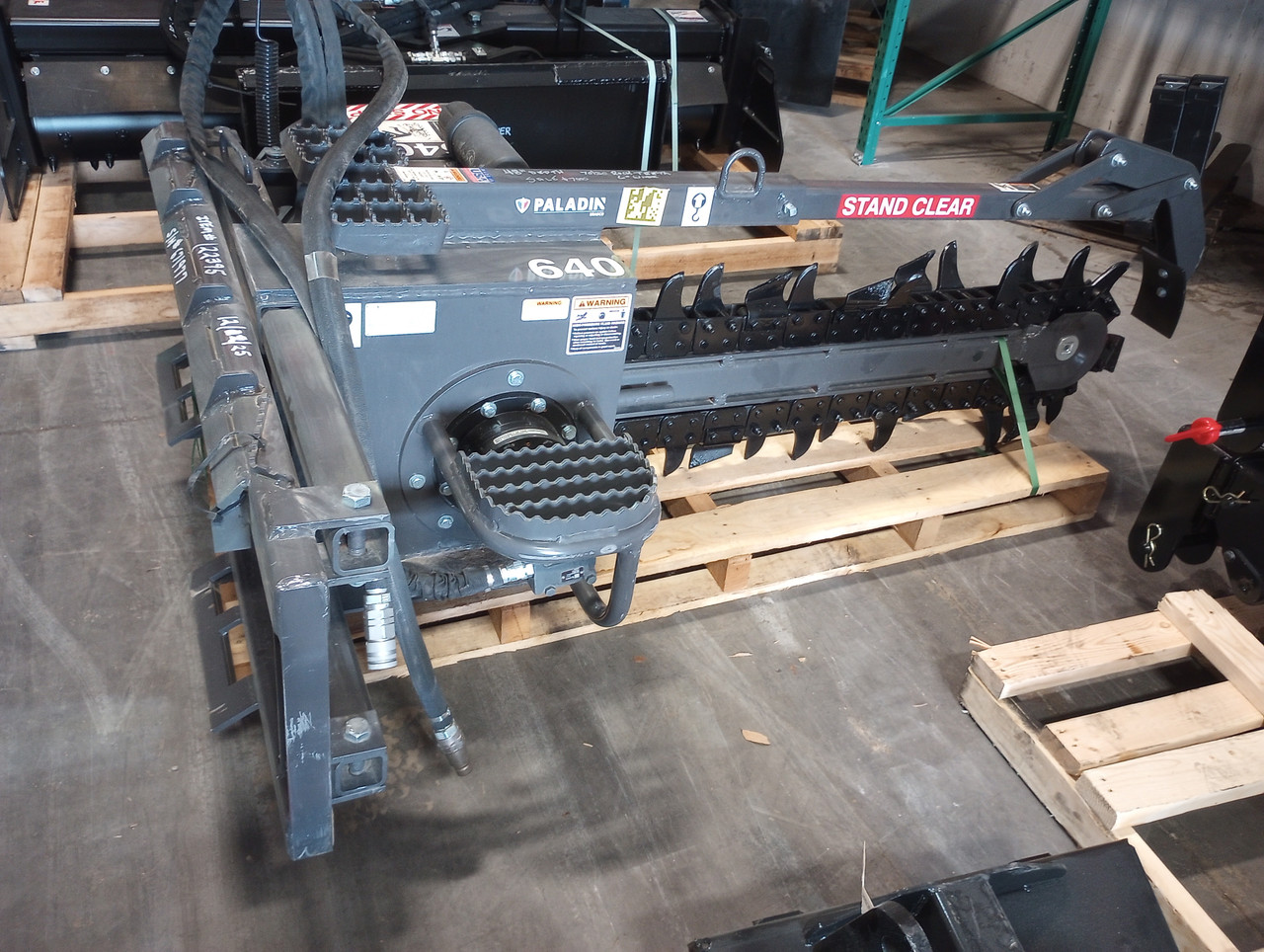 BRADCO 640 HD TRENCHER ATTACHMENT FOR LARGE SKID STEER 48"DEPTH 70/30 TEETH