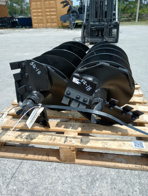 LOWE 18" x 4' AUGER BIT W/2.56" ROUND SHAFT FITS ALL 2.56" ROUND AUGER DRIVES