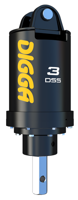 Digga Skid Steer Auger Drive for Skid Steers,3300 Ft Lb Force,w/12"Rock ComboBit