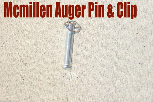 MCMILLEN AUGER CONNECTOR PIN & CLIP FOR SKID STEER AUGERS FITS X SERIES AUGERS