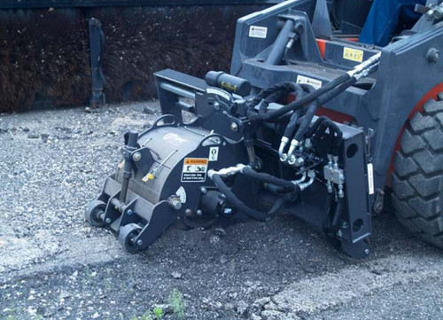 Skid Steer Asphalt Cold Planer by FFC 24" Width,High Flow 28-45 GPM,24" Shift