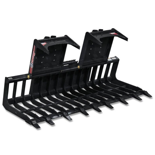 Skid Steer HD Rock Grapple Bucket 84" Width,41" Opening,5.5" Spacing, 1095 Lbs
