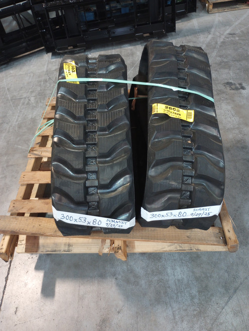 RUBBER TRACKS (SET OF 2) FITS KUBOTA KX030-4 300x53x80