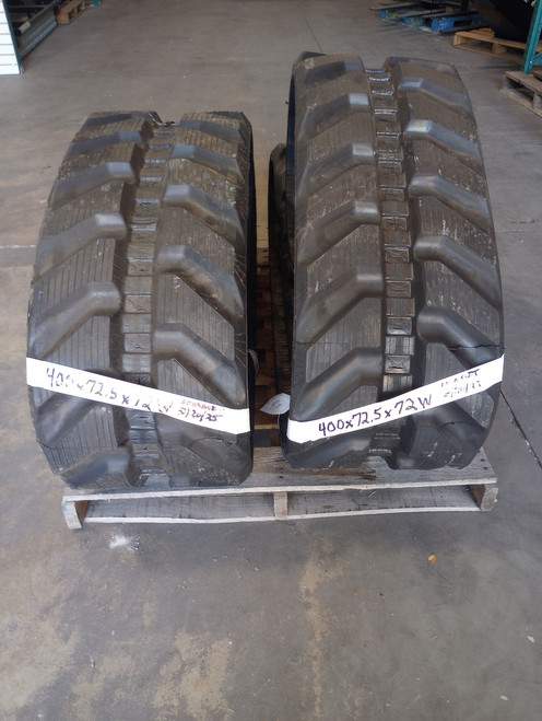 RUBBER TRACKS (SET OF 2) FITS AIRMAN CATERPILLAR HITACHI JOHN DEERE KUBOTA 400x72.5x72W