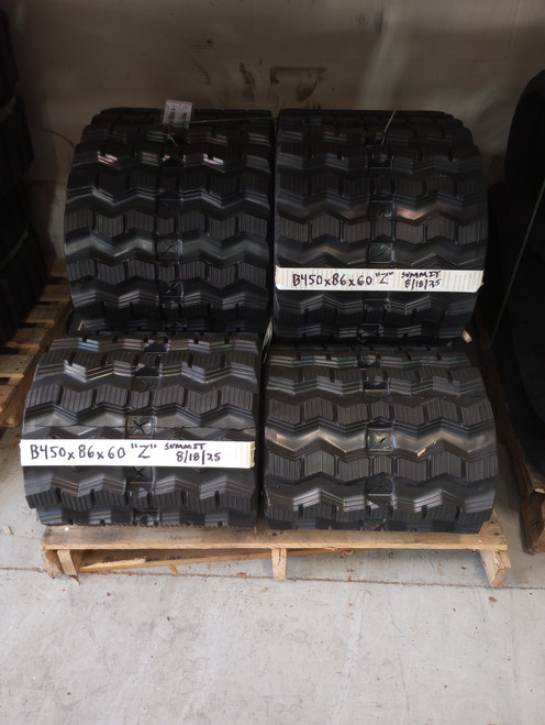 RUBBER TRACKS (SET OF 2) "Z" PATTERN FITS BOBCAT CASE CATERPILLAR TAKEUCHI 450x86x60