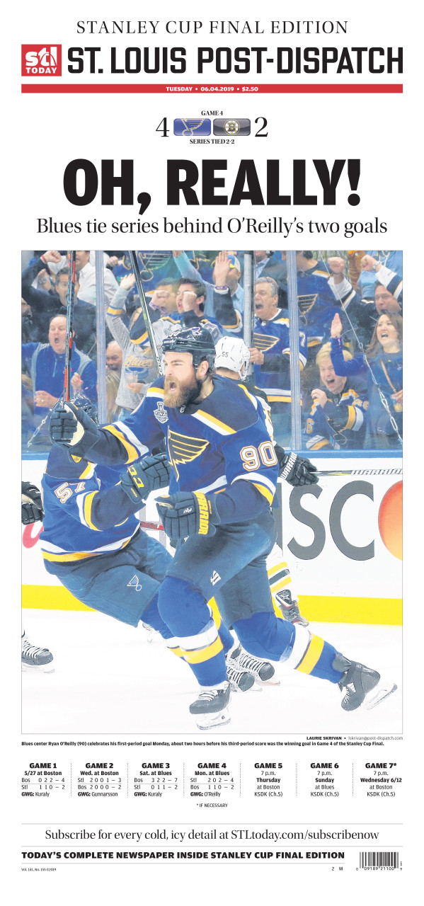 St. Louis Post-Dispatch Back Issue: June 4 Stanley Cup Final Preview Edition