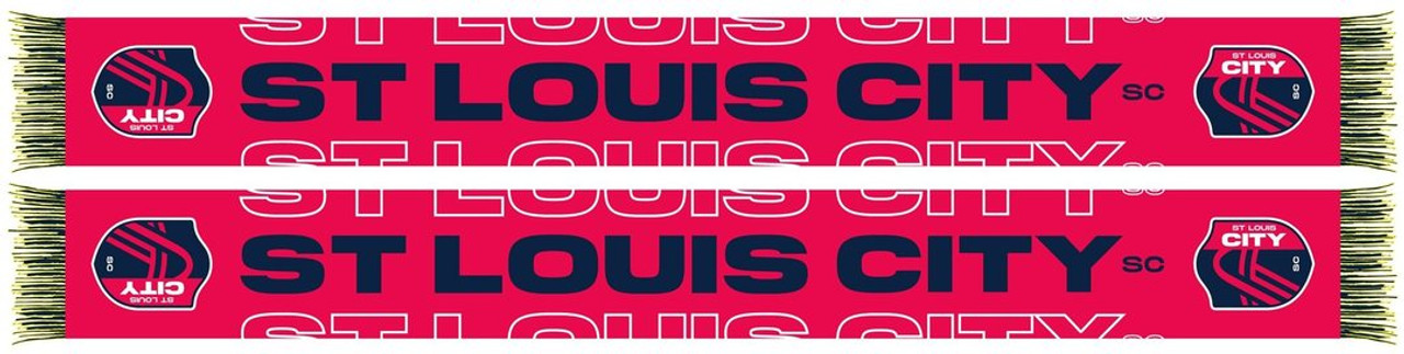 St Louis City SC Ruffneck Scarf Scarf Unisex Gray/Red New