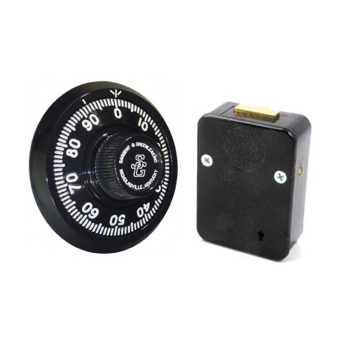 Sargent and Greenleaf Front Reading SM Knob 6730-101 Black and