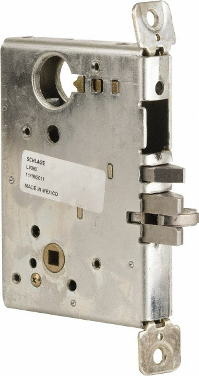 L9480R-18A-606 Schlage L Series Storeroom with Deadbolt Commercial Mortise  Lock with 18 Cast Lever Design and Full Size Core in Satin Brass - Lock  Depot Inc