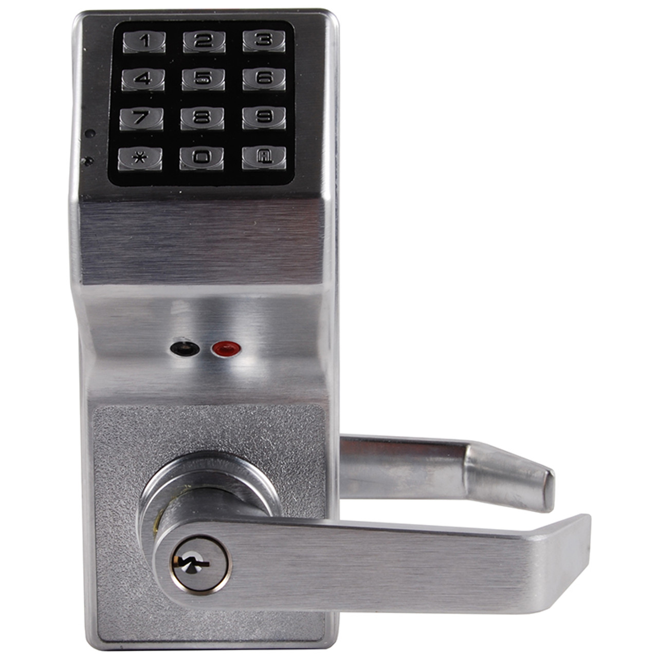 Alarm Lock DL3200 US26D Pushbutton Cylindrical Lock Weatherproof ...