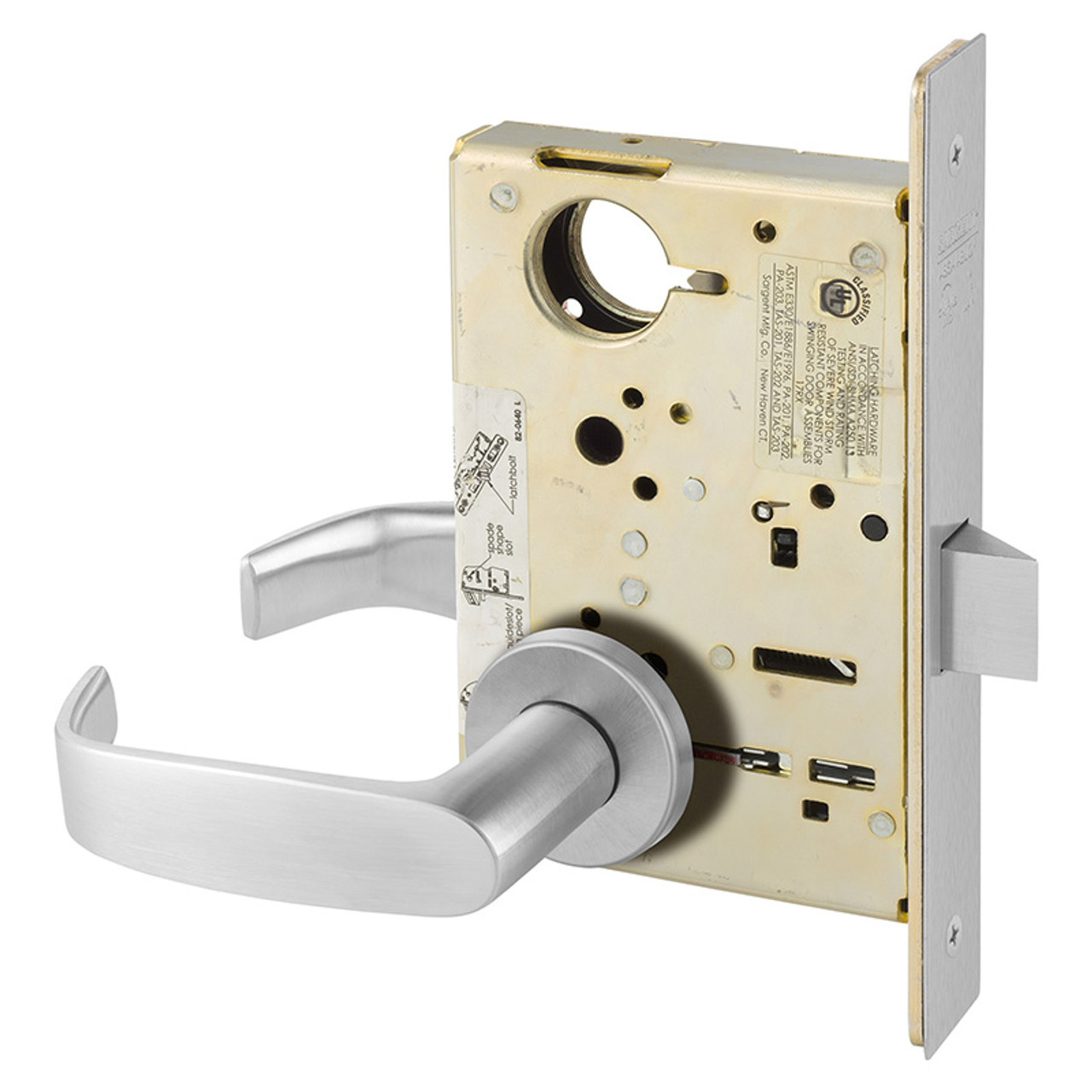 Sargent 8215 LNL 26D Passage Mortise Lock LN Rose L Lever