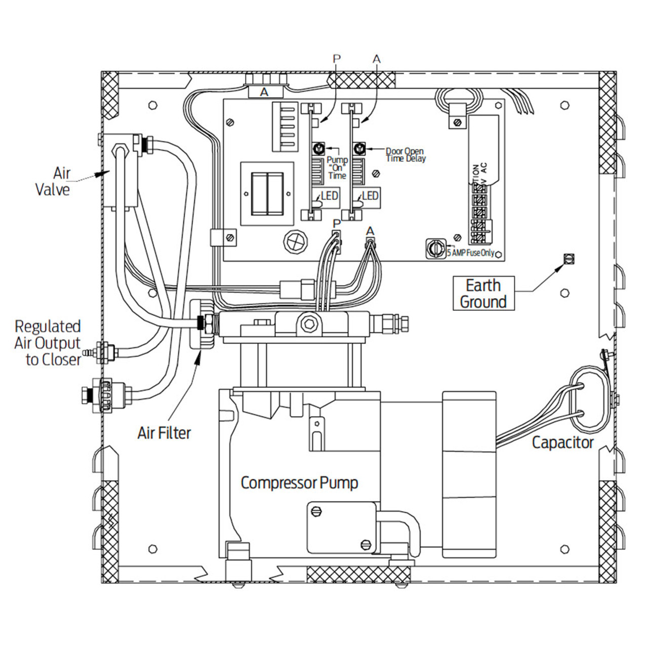 LCN 7981ES Self Contained Control with Electric Strike Relay