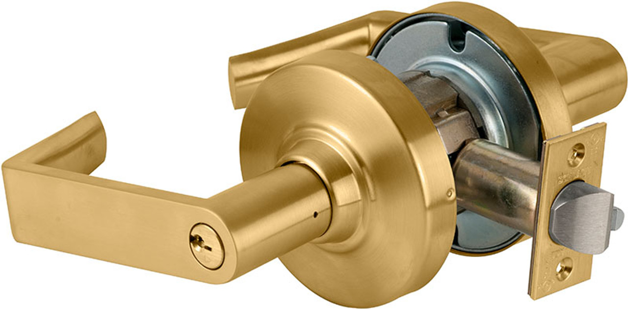 Schlage A170 PLY 606 Cylindrical Lock Satin Brass