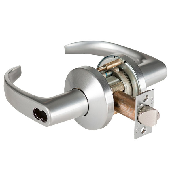 BEST 9K37AB14KS3626 Cylindrical Lock, Grade 1, Satin Chrome