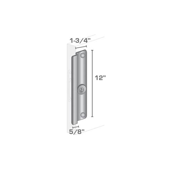 Entry Armor ELP-310 12″ x 2-5/8″ Narrow Stile Door Latch Protector