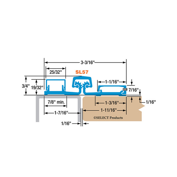 SL57 CL HD 95 Select Hinge Continuous Hinge