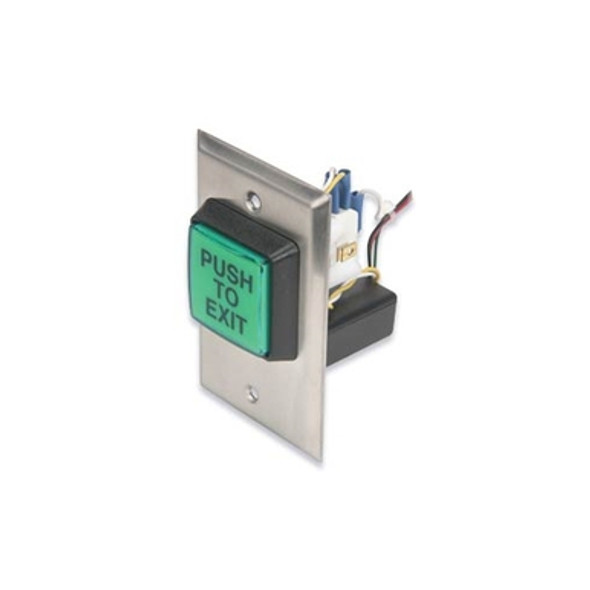 Camden CM-30EE 2" Square Illuminated Push/Exit Switch, with electronic timer