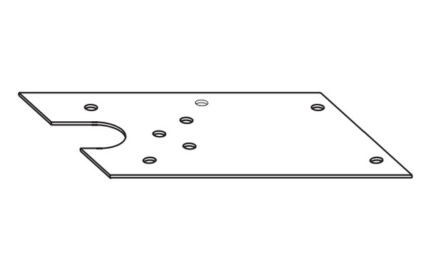 Rixson 274050R-629 Bright Stainless Steel Floor Plate with Screws For Model 27 Floor Closer