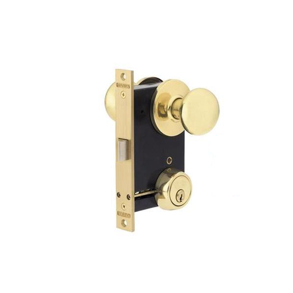 Marks 22 Series 22DW/3 Storeroom Single Cylinder Mortise Lock for Security Door and Storm Door