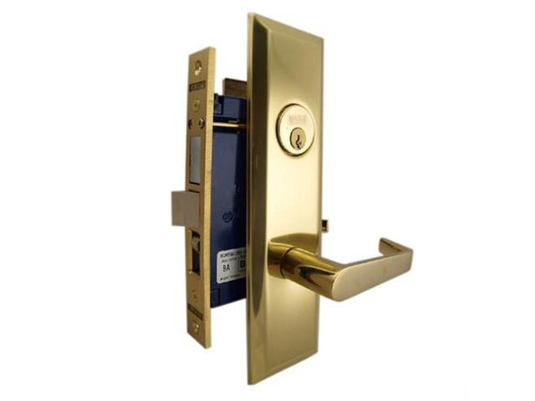 Marks 116A Entrance Metro Apartment Mortise Lockset Lever Handle Brass Front