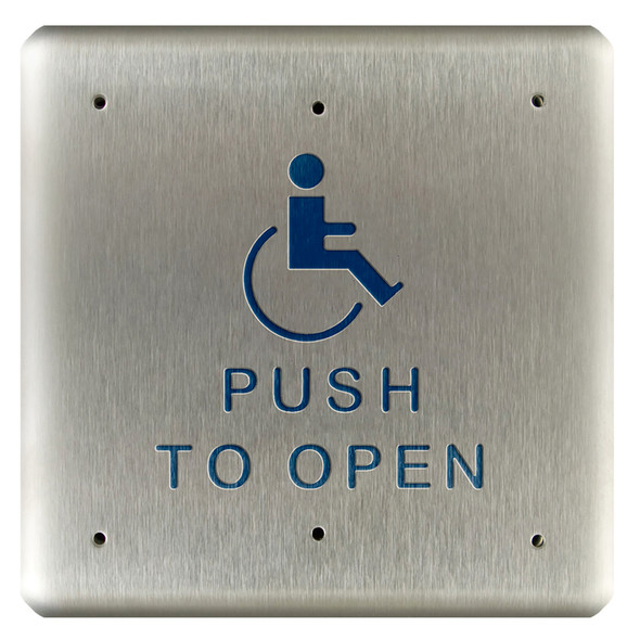 BEA 10PBS1 4.75" Handicap Push-To-Open Square Push Plate