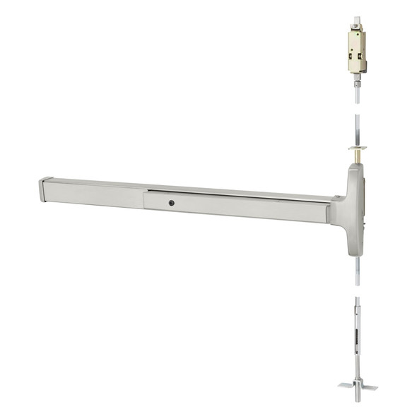 Sargent 1943-AD8473F-12V ETJ LHR 32D Narrow Stile Concealed Vertical Rod Exit Device