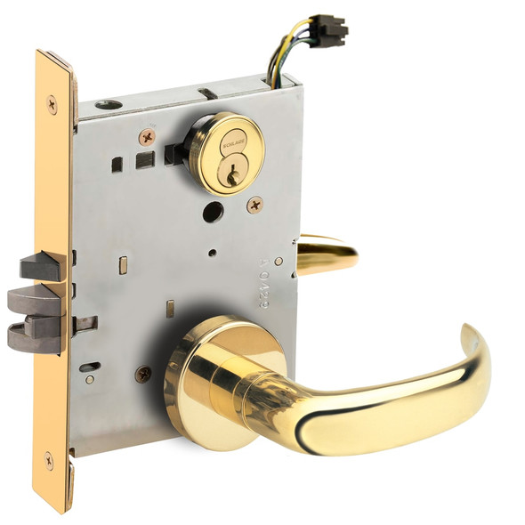 Schlage L9092EUR 17A 605 RX LX Electrified Mortise Lock