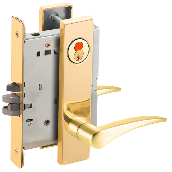 Schlage L9080H 12L 605 RH Grade 1 Mortise Lock