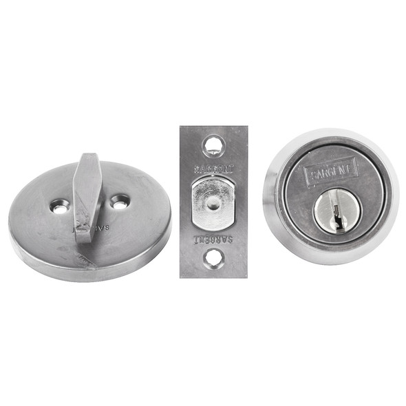 Sargent 475 26D Single Cylinder Deadbolt Adjustable Backset Satin Chrome