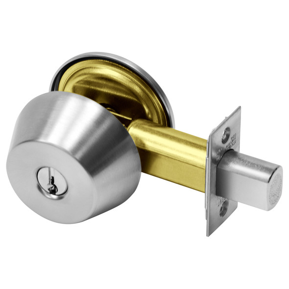Sargent 486 26D Single Cylinder x Blank Plate Deadbolt 2-3/4" Backset Satin Chrome