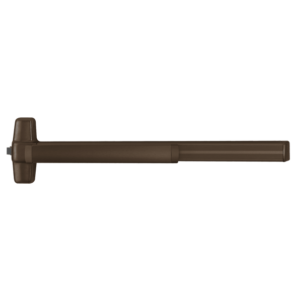 Von Duprin RXQEL99L-BE-06-F 4 313 LHR Grade 1 Rim Exit Bar, Wide Stile Pushpad, 48" Device, Passage Function, 06 Lever with Escutcheon, Motorized Latch Retraction, Request to Exit Switch, Less Dogging, Dark Bronze Anodized Aluminum Finish, Field Reve