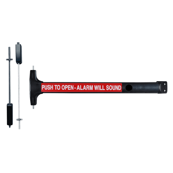 Detex V50 EB CD 711 96 36X96 Value Series Wide Stile Surface Vertical Rod Exit Device