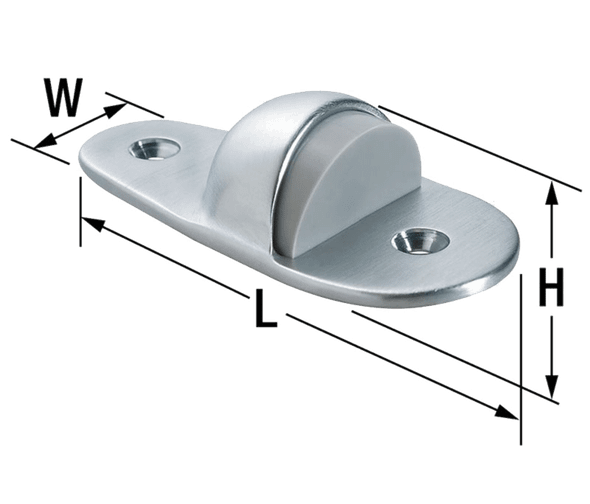 Rockwood 445 US26D Heavy Duty Door Stop