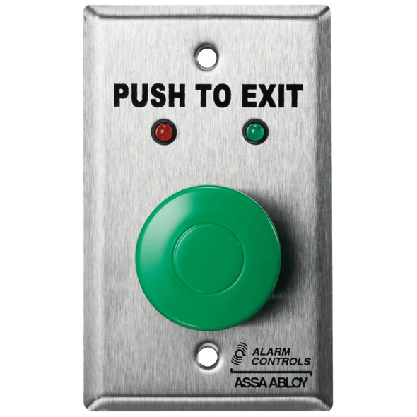 Alarm Controls TS-1 1-1/2" Green Mushroom Button