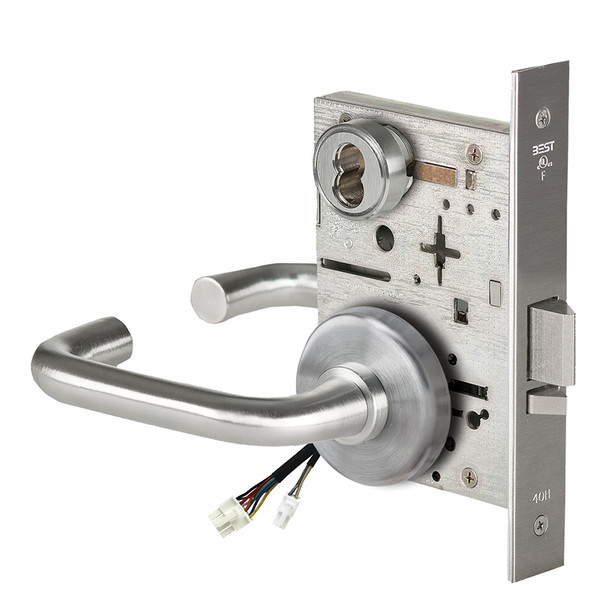 Best 45HW7DEU3H626RQE Fail Secure 24V Electrified Mortise Lock 3 Lever H Rose Request to Exit