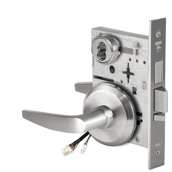 Best 45HW7TDEU16S626RQE Fail Secure 24V With Deadbolt Electrified Mortise Lock 16 Lever S Rose