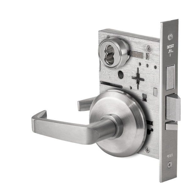 Best 45HW7TDEL15S626RQE Fail Safe 24V With Deadbolt Electrified Mortise Lock 15 Lever S Rose Request to Exit